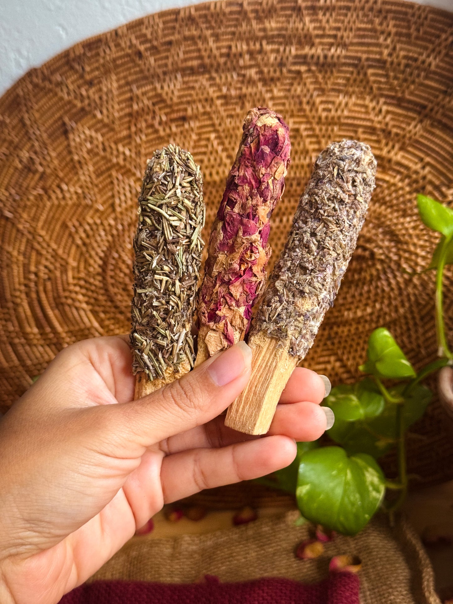 Palo Santo + Herb Smoke Sticks Trio