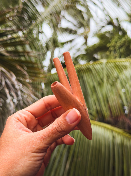 Sawo Wood Double Nostril Kuripe