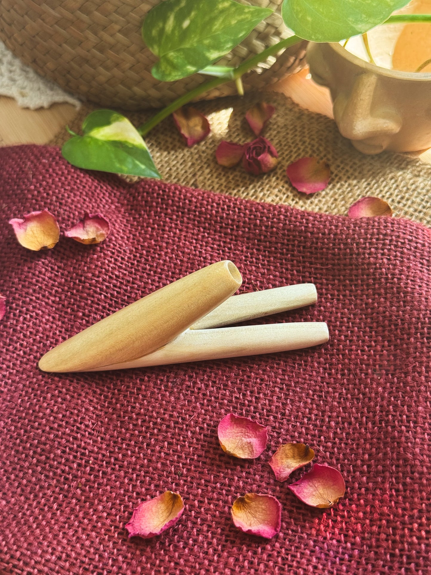 Crocodile Wood Double Nostril Kuripe