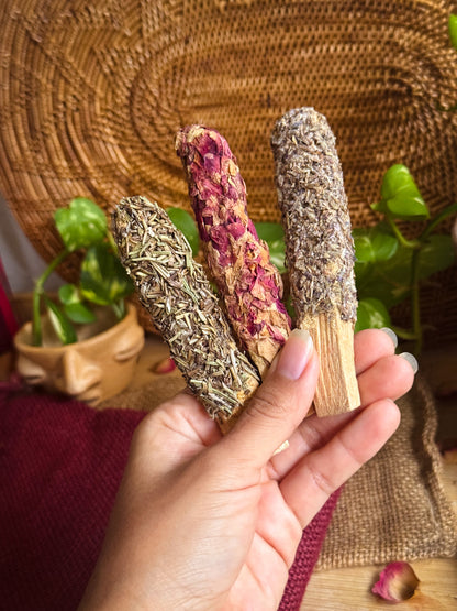 Palo Santo + Herb Smoke Sticks Trio