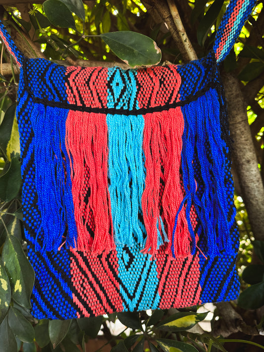 Tri-Color Cross Body Medicine Bag {Huni Kuin tribe, Brazil}