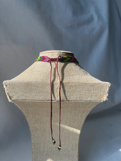 ༶ "Jewel Tones" Beaded Choker ༶ Inga Tribe, Colombia