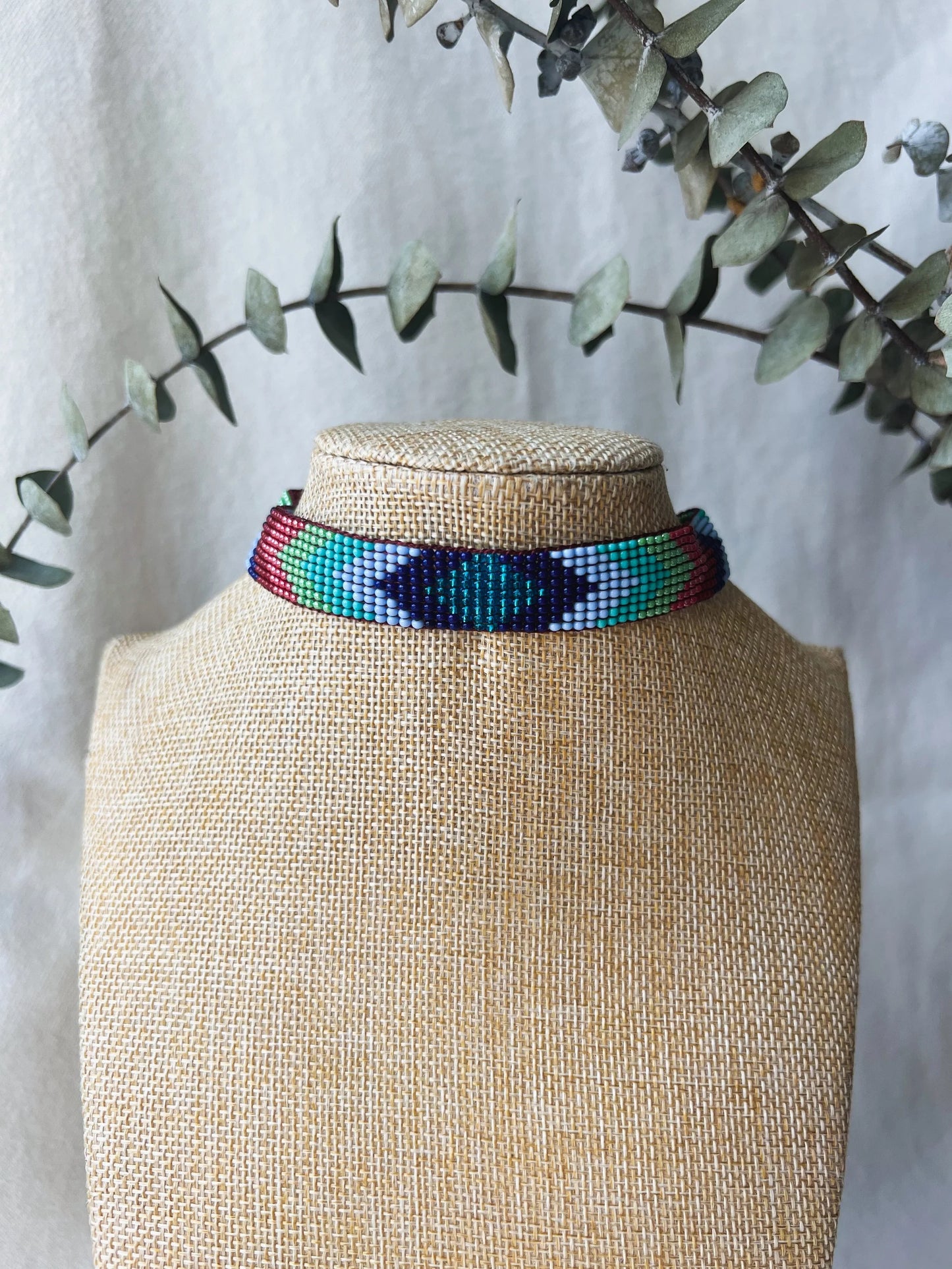 ༶ "Mermaid" Beaded Choker ༶ Inga Tribe, Colombia