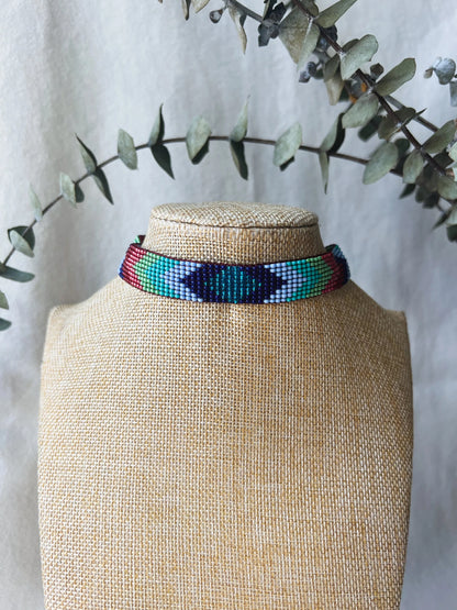 ༶ "Mermaid" Beaded Choker ༶ Inga Tribe, Colombia