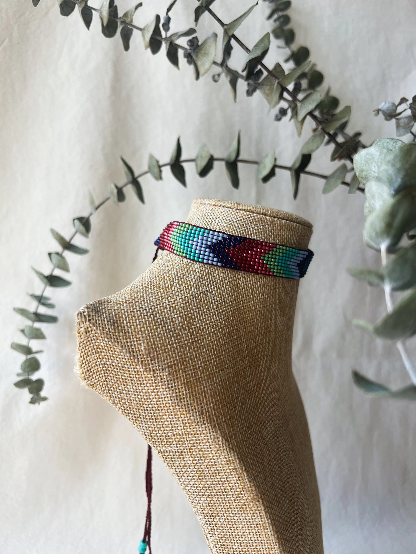 ༶ "Mermaid" Beaded Choker ༶ Inga Tribe, Colombia