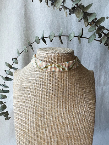 ༶ "Sweet Angel" Beaded Choker ༶ Inga Tribe, Colombia