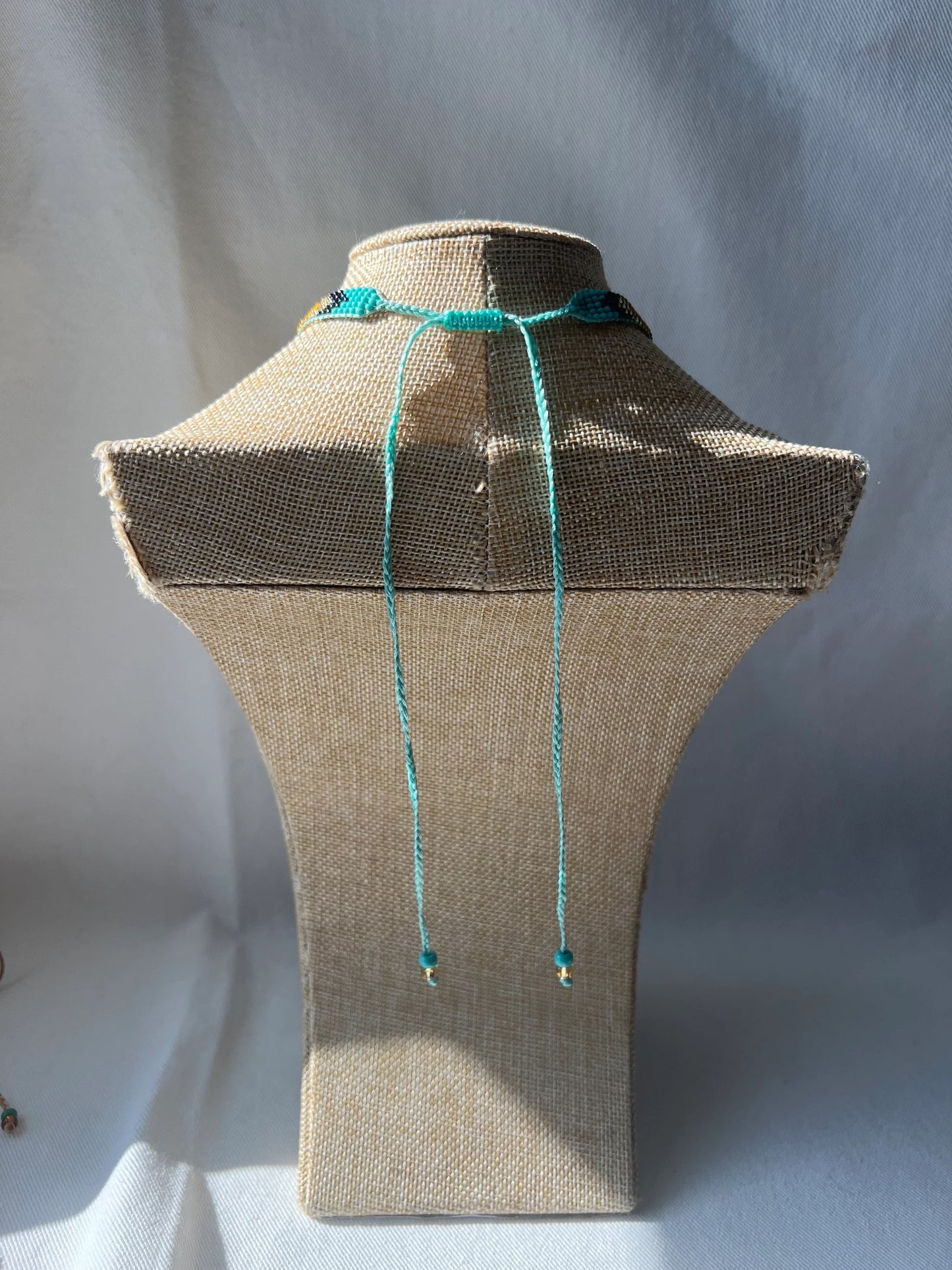 ༶ "Pisces Energy" Beaded Choker ༶ Inga Tribe, Colombia