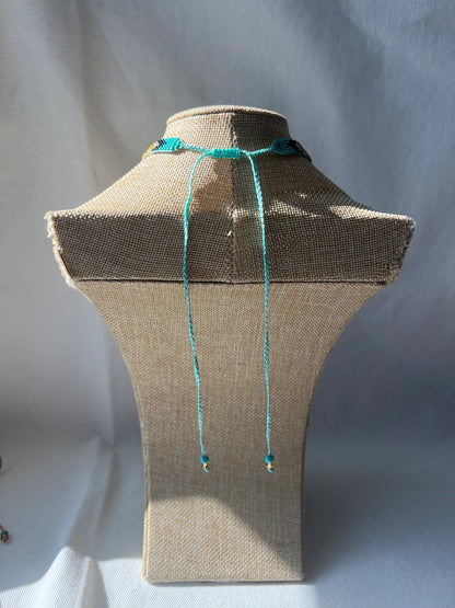༶ "Pisces Energy" Beaded Choker ༶ Inga Tribe, Colombia