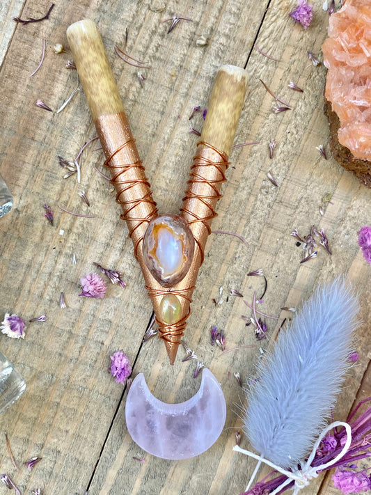 Metallic Bronze & Fire Opals